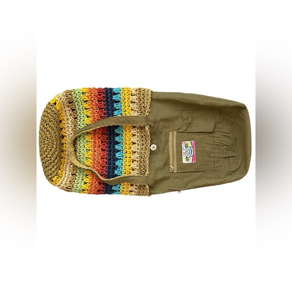 Sun ‘N’ Sand Tan / Multi-Color Tote /Sack /Shoulder Bag - Picture 2 of 7